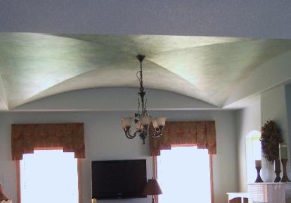 Great Room w/ Double Barrel Vaulted Ceiling